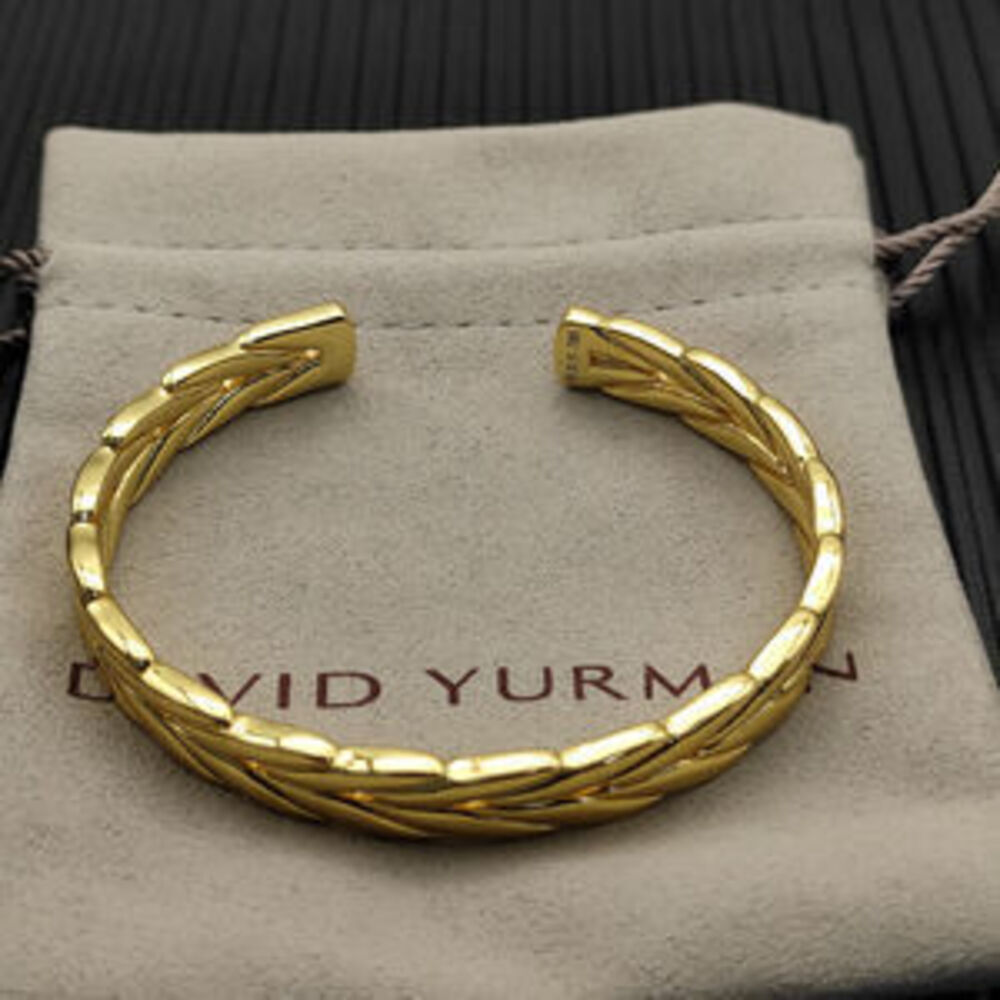 David Yurman 9mm gold chevron bracelet